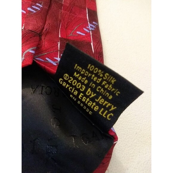 JERRY GARCIA 100% Silk Tie Lunch Collection Twenty-Seven RED Multi 2003 Vintage - Picture 8 of 10